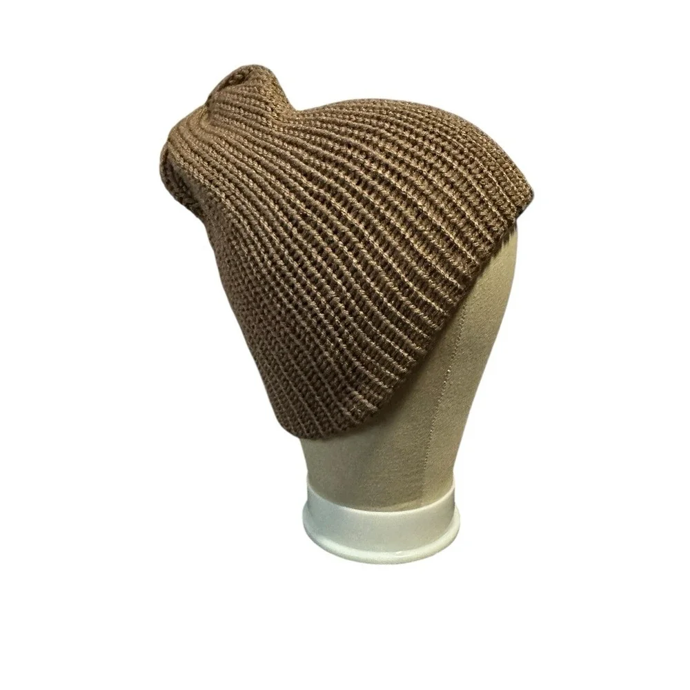 NEW knitted handmade beanie hat adult one size teen men women double layer thick
